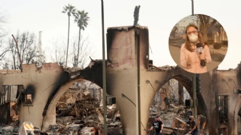 La periodista Tanya Charry se mostró conmocionada por la devastación en Los Ángeles