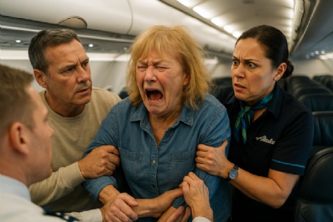 Pasajera descontrolada obligó a un avión a aterrizar de emergencia en Idaho