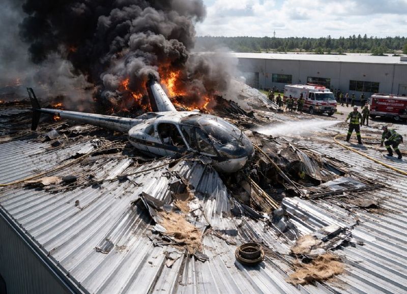 Dos muertos tras la caída de un helicóptero sobre un depósito en Florida