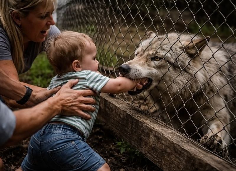 Un niño metió la mano en el recinto de lobos y terminó herido en un zoológico: los padres, distraidos con el teléfono