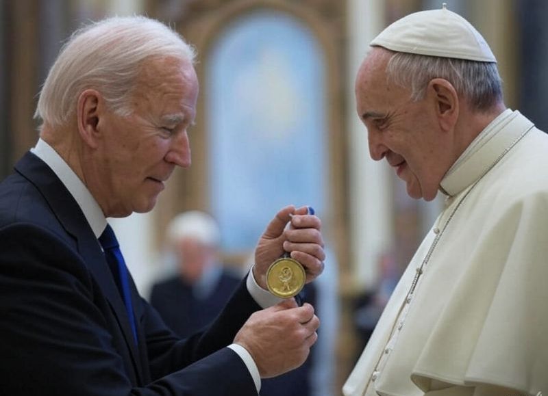 Joe Biden le concedió al papa Francisco la Medalla Presidencial de la Libertad