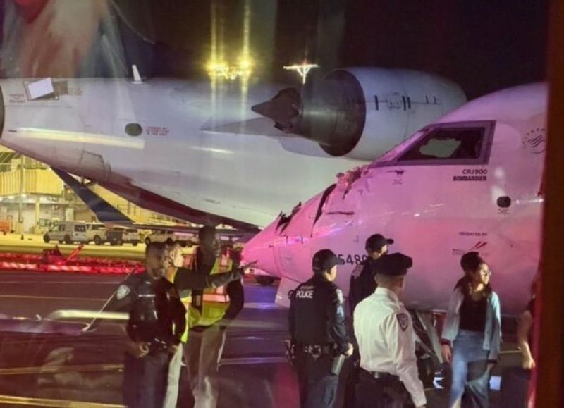 VIDEO | Dos aviones de Delta Airlines colisionan en la plataforma del aeropuerto LaGuardia
